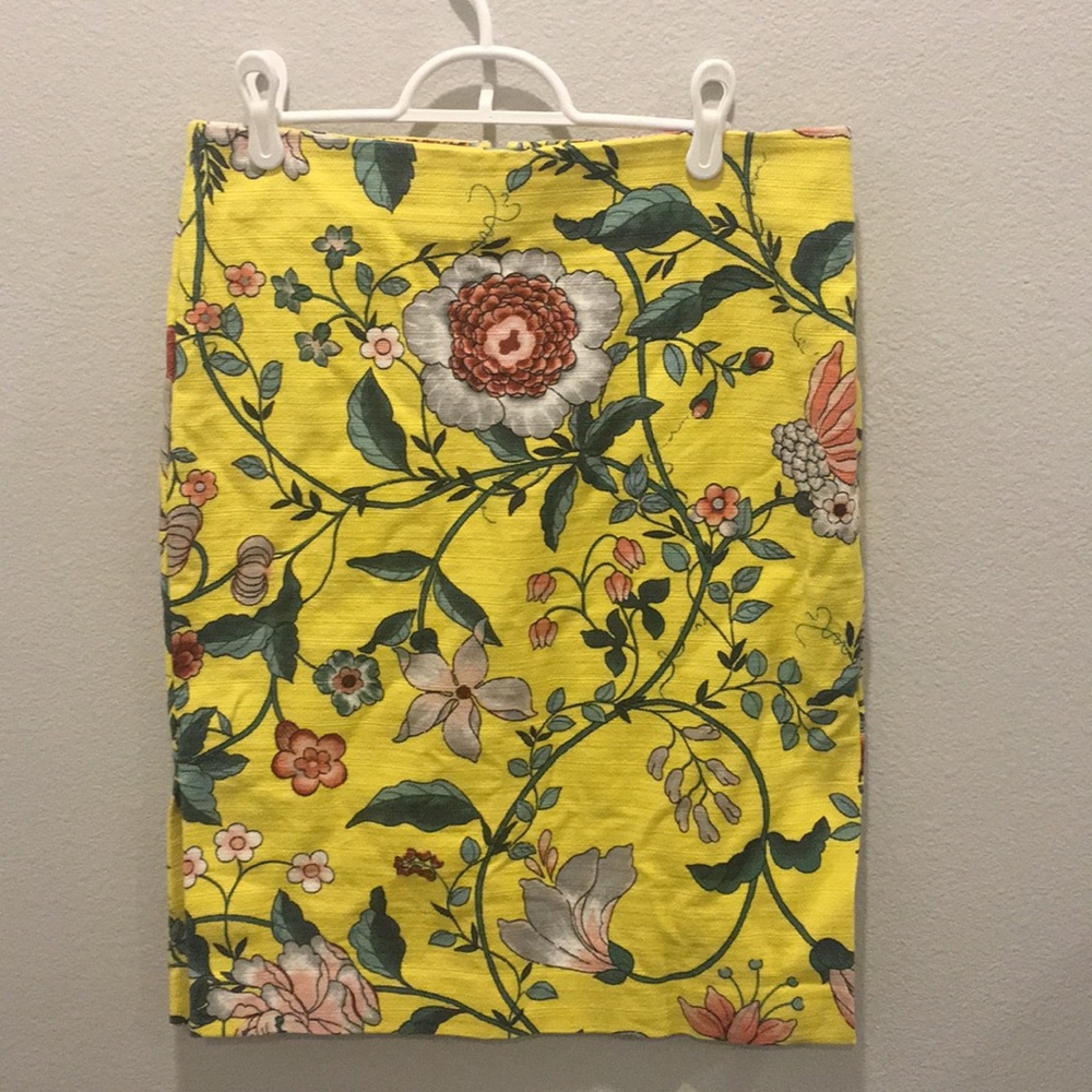 LOFT Floral Pencil Skirt